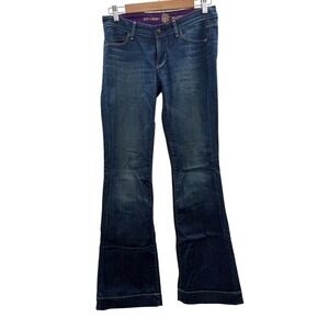 Y2K Low Rise Flare Jeans Rich & Skinny Bellissima Womens 26 Dark Wash